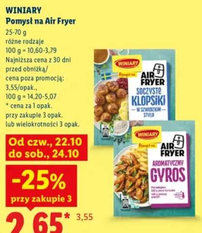 Pomysł na Air Fryer soczyste klopsiki w szwedzkim stylu Winiary +1 wariant