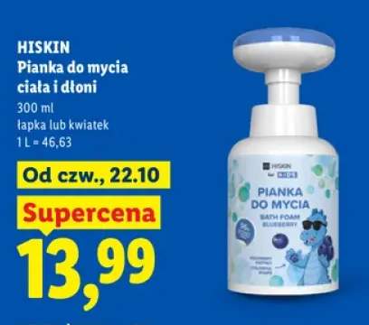 Pianka do mycia ciała i dłoni łapka Hiskin +1 wariant