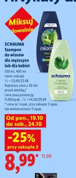 Szampon do włosów dla mężczyzn Schauma +1 wariant