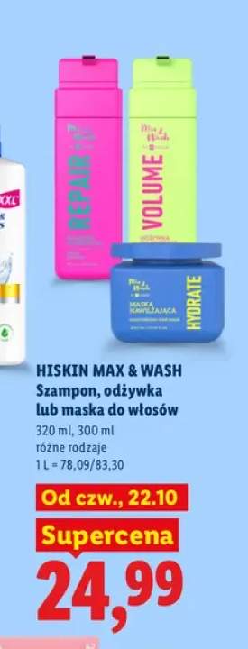 Szampon do włosów HiSkin Max & Wash +2 warianty
