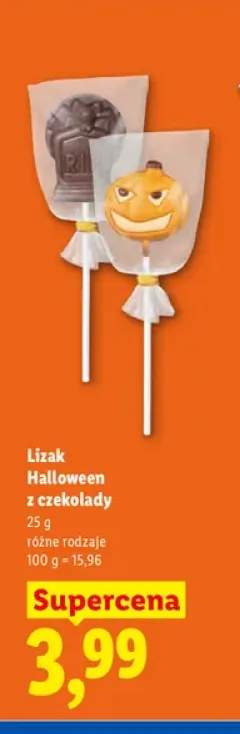 Lizak Halloween z czekolady