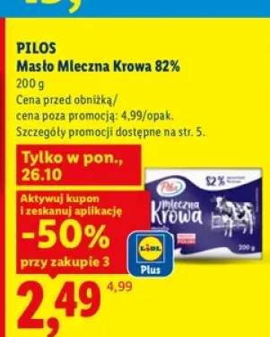 Masło Mleczna Krowa Pilos 82%
