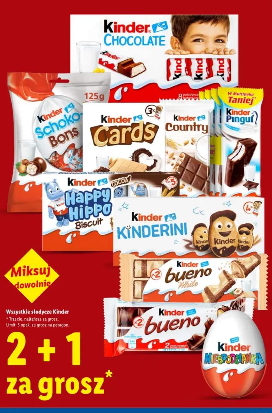 Słodycze Kinder +10 wariantów