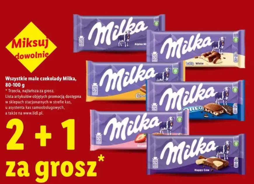 Małe czekolady Milka +6 wariantów