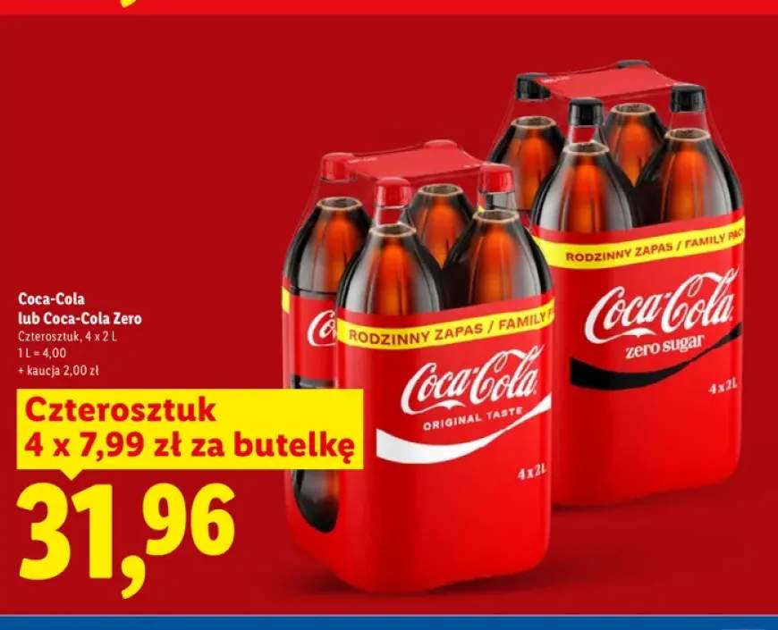 Napój gazowany Coca-Cola Zero 4-pak +1 wariant