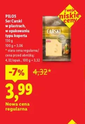 Ser Carski w plastrach w opakowaniu typu koperta Pilos
