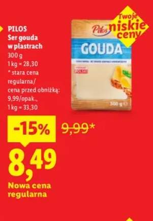 Ser gouda w plastrach Pilos