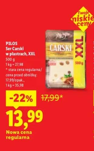 Ser Carski w plastrach XXL Pilos