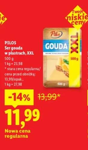 Ser gouda w plastrach XXL Pilos