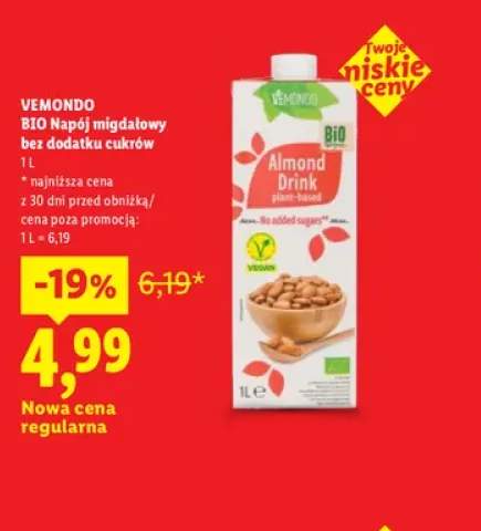 Napój migdałowy bez dodatku cukrów Vemondo