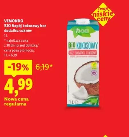 Napój kokosowy bez dodatku cukrów Vemondo