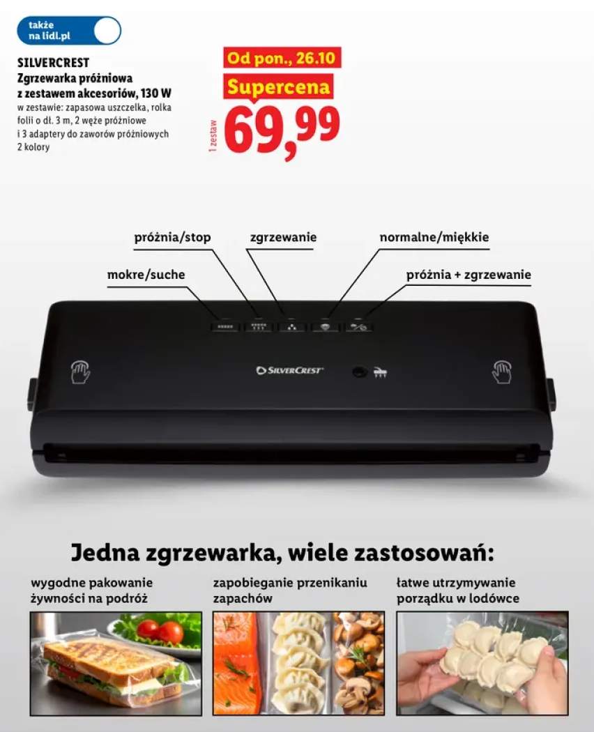 Zgrzewarka próżniowa z zestawem akcesoriów Silvercrest