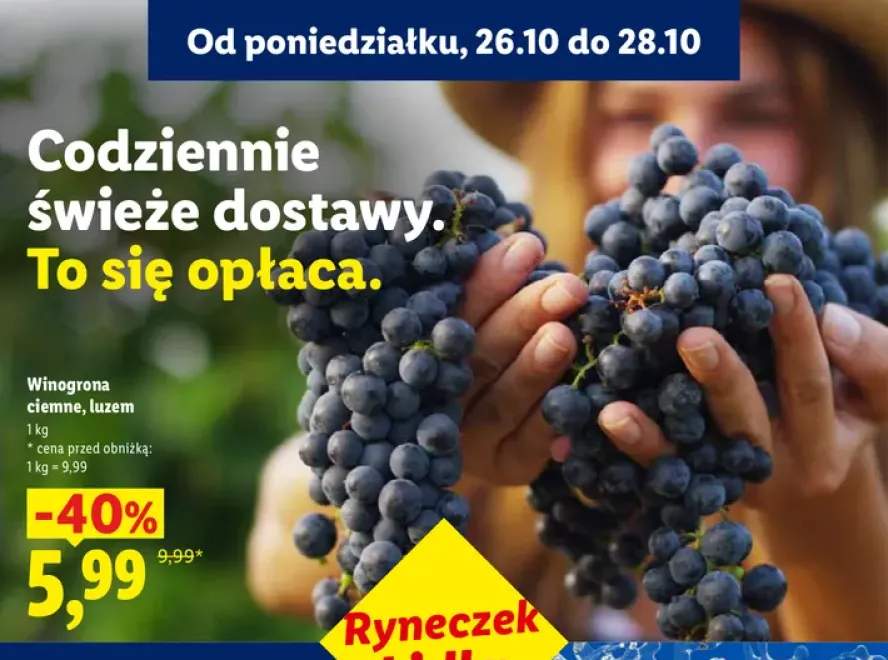 Winogrona ciemne luzem Ryneczek Lidla