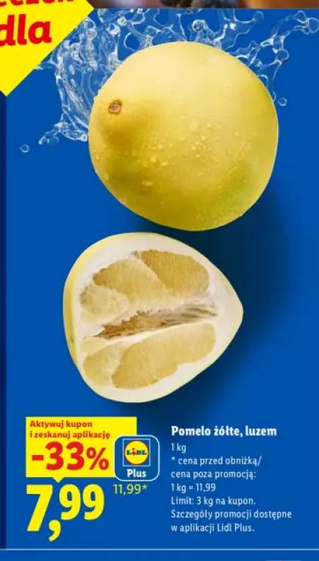 Pomelo żółte luzem Ryneczek Lidla