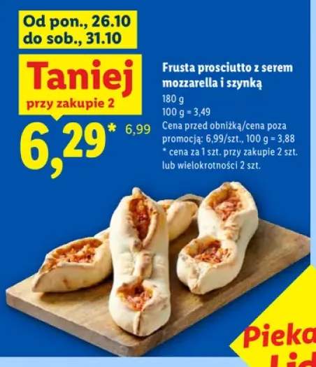 Frusta prosciutto z serem mozzarella i szynką