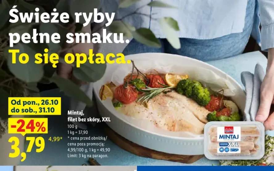 Mintaj filet bez skóry XXL
