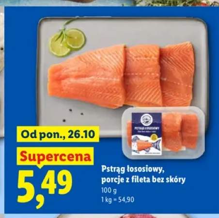 Pstrąg łososiowy porcje z fileta bez skóry