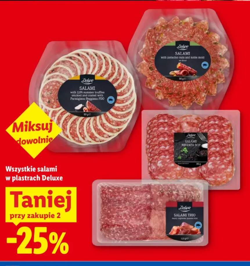 Salami w plastrach Deluxe +4 warianty