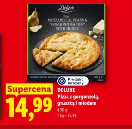 Pizza z gorgonzolą, gruszką i miodem Deluxe