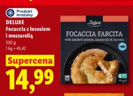 Focaccia z łososiem i mozzarellą Deluxe