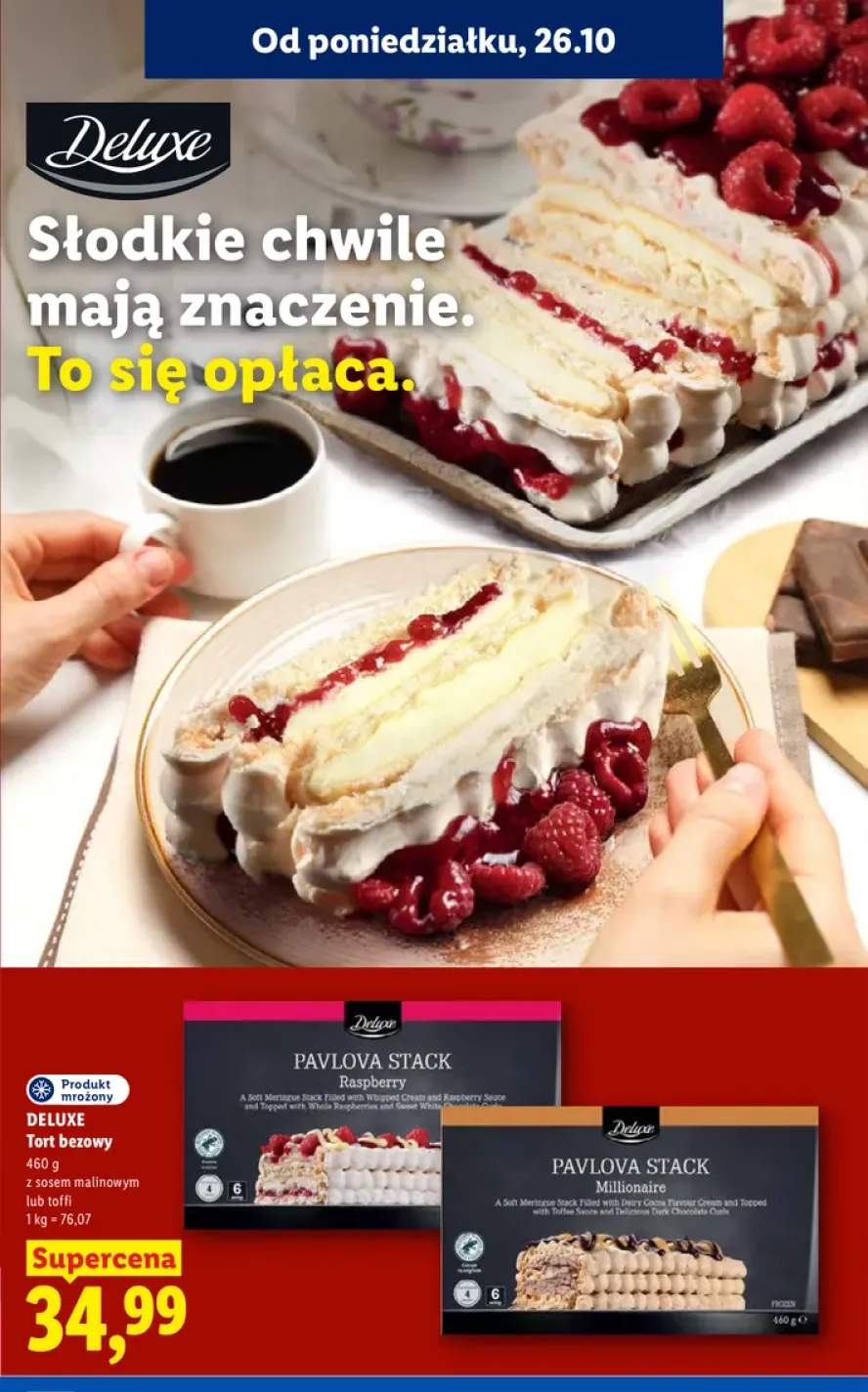 Tort bezowy z sosem toffi Deluxe +1 wariant