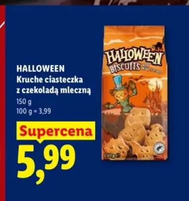 Kruche ciasteczka z czekoladą mleczną Halloween