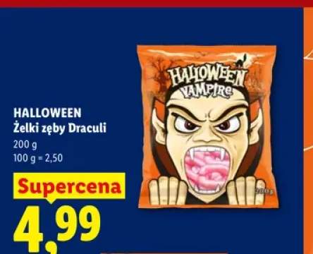 Żelki zęby Draculi Halloween
