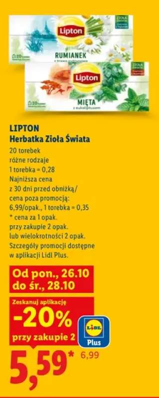 Herbatka Zioła Świata Lipton