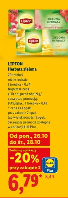 Herbata zielona Lipton