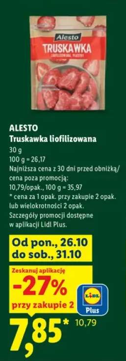 Truskawka liofilizowana Alesto