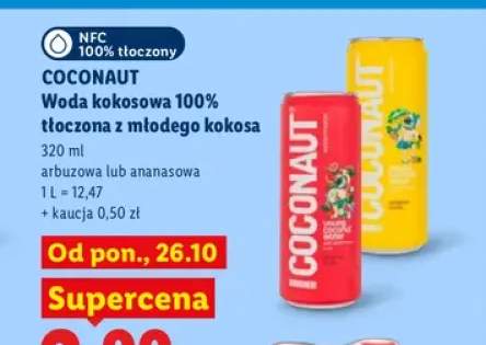 Woda kokosowa 100% tłoczona z młodego kokosa arbuzowa Coconaut +1 wariant