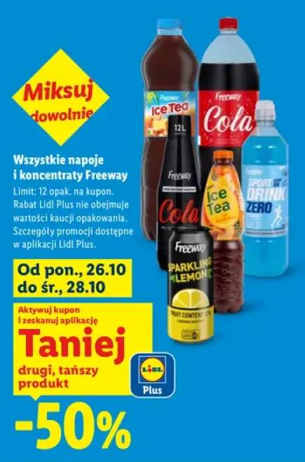 Napoje i koncentraty Freeway +5 wariantów