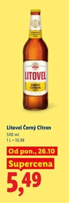 Piwo Litovel Černý Citron