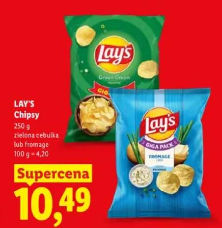 Chipsy zielona cebulka Lay's +1 wariant