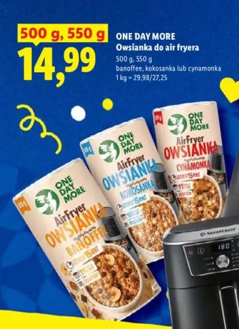 Owsianka do air fryera banoffee One Day More +2 warianty