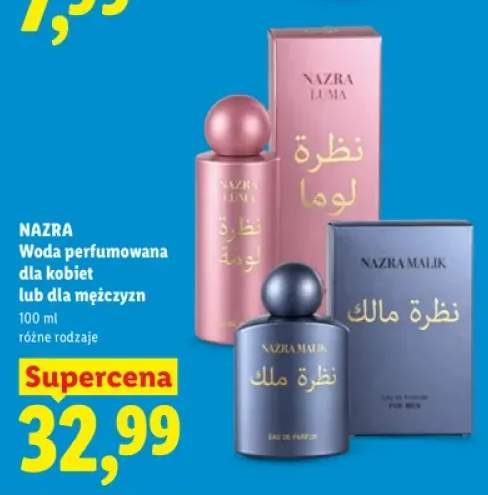 Woda perfumowana dla mężczyzn Nazra +1 wariant
