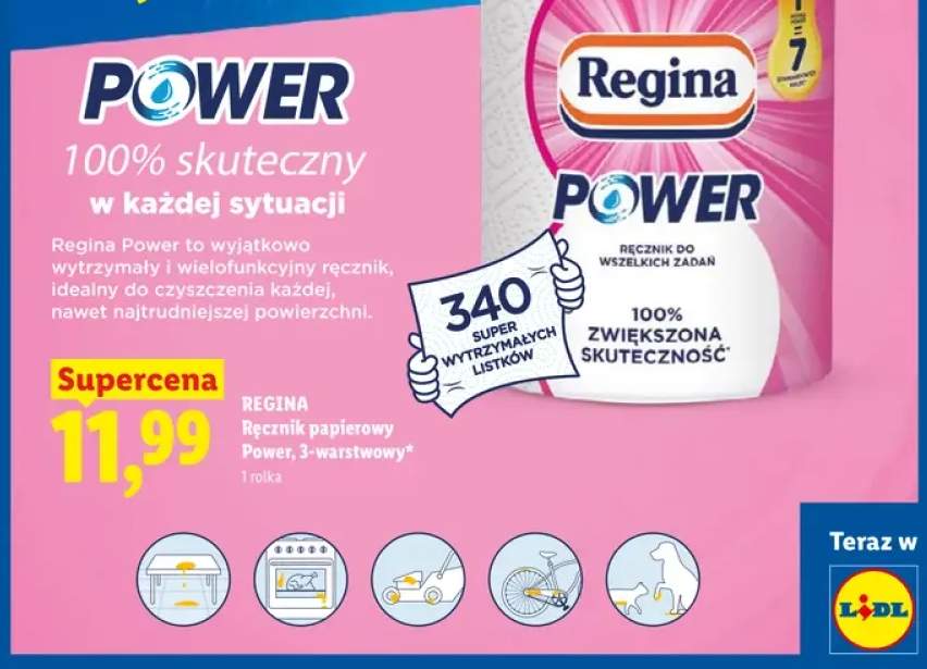 Ręcznik papierowy Power 3-warstwowy Regina