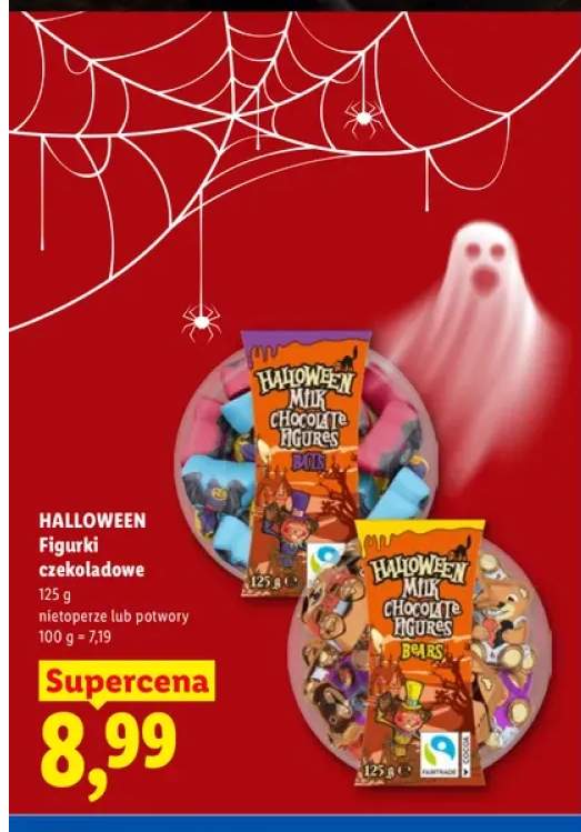 Figurki czekoladowe nietoperze Halloween +1 wariant