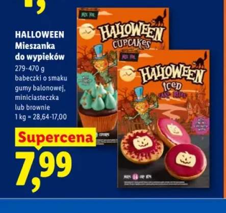 Mieszanka do wypieków babeczki o smaku gumy balonowej Halloween +2 warianty