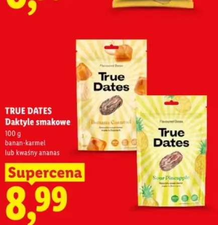 Daktyle smakowe banan-karmel True Dates +1 wariant