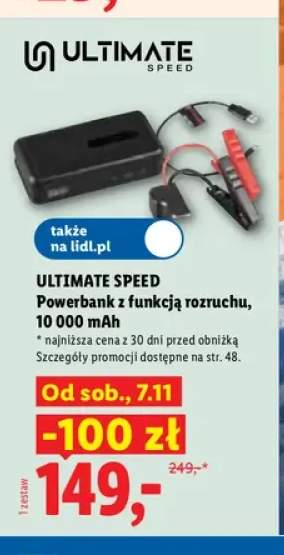 Powerbank z funkcją rozruchu Ultimate Speed