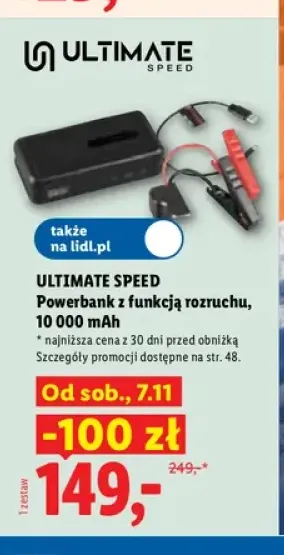 Powerbank z funkcją rozruchu Ultimate Speed