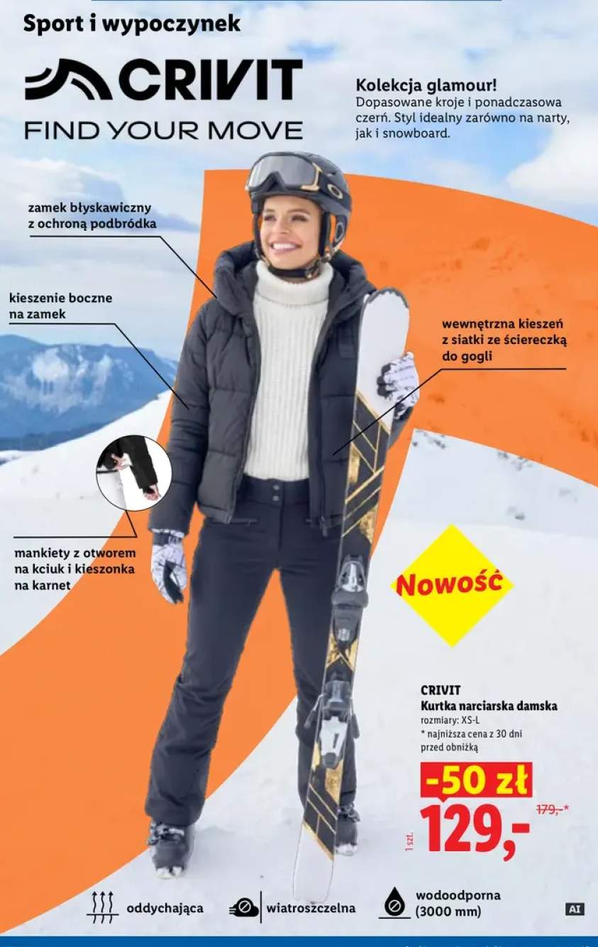 Kurtka narciarska damska Crivit