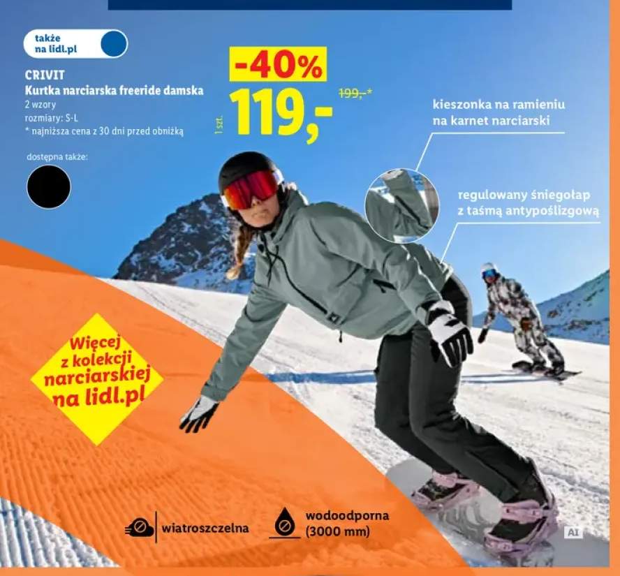 Kurtka narciarska freeride damska Crivit