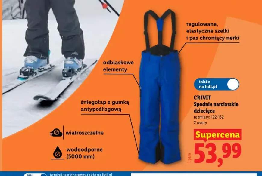 Spodnie narciarskie dziecięce Crivit