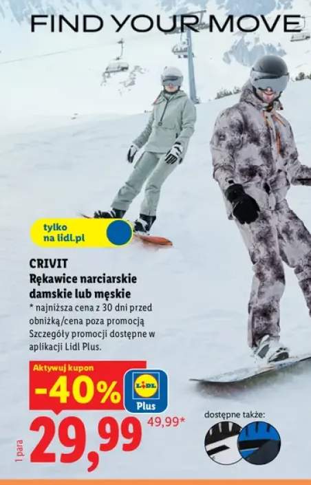 Rękawice narciarskie damskie Crivit +1 wariant