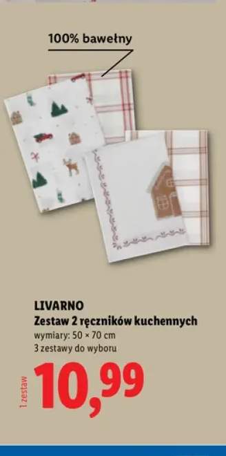 Zestaw 2 ręczników kuchennych 50x70 cm Livarno
