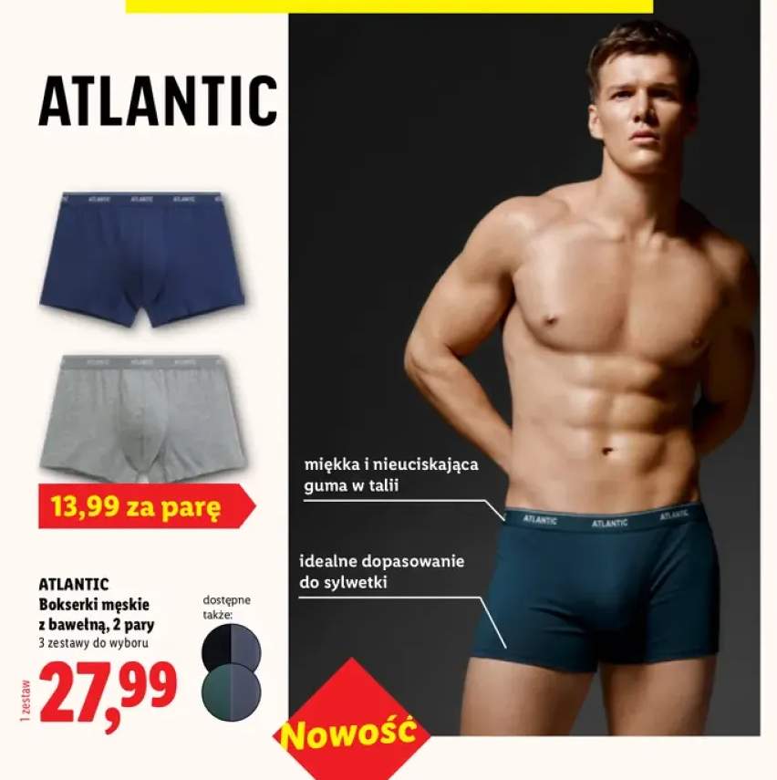 Bokserki męskie z bawełną 2-pak Atlantic