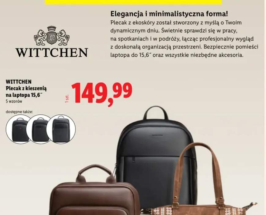 Plecak z kieszenią na laptopa 15,6” Wittchen