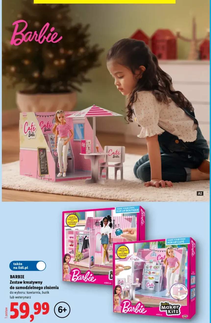 Zestaw kreatywny do samodzielnego złożenia kawiarnia Barbie +2 warianty